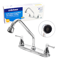 GRIFO GRIVEN P/FREGADERO DOBLE MANIJA 8"