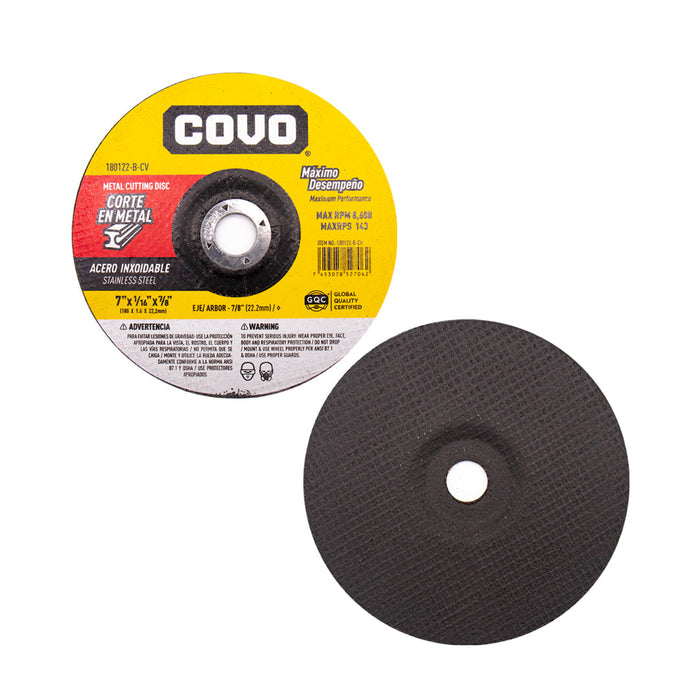 DISCO COVO CORTE METAL C-COPA 7plg.(F. 200 PZA)