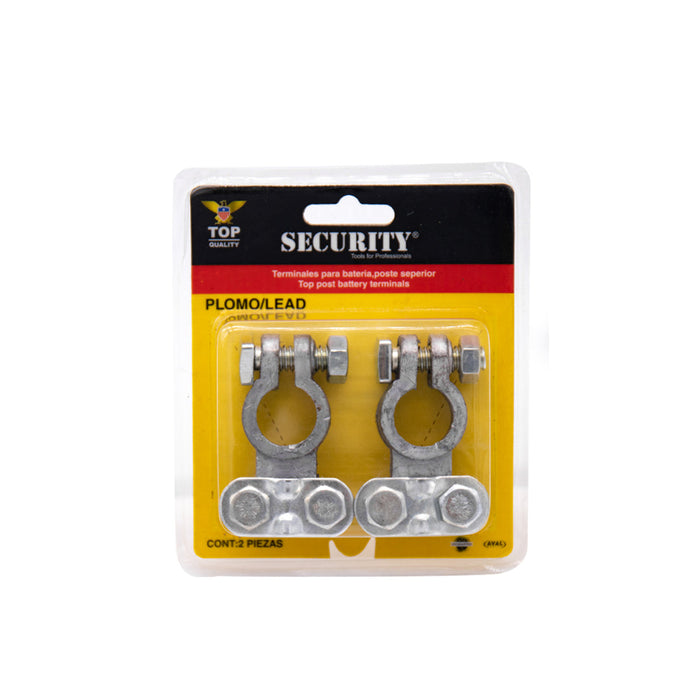 TERMINALES PARA BATERIA SECURITY 2 PIEZAS (F. 96 SETS)