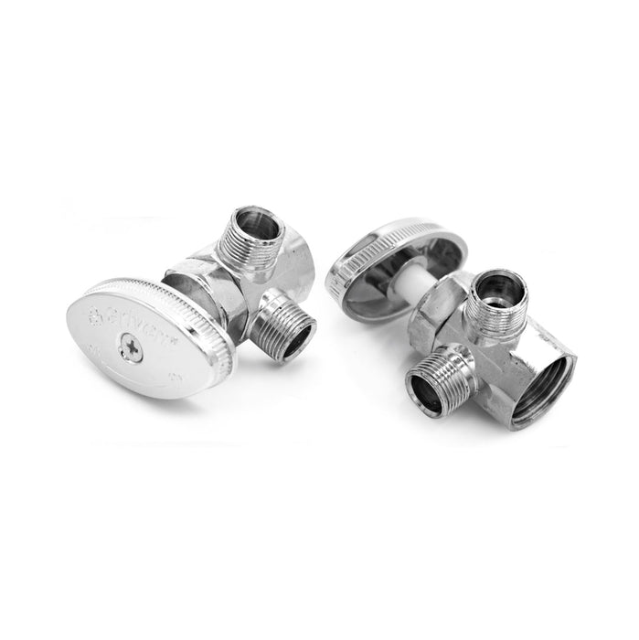 LLAVE DE ANGULO DOBLE GRIVEN 0.5plg.X0.375plg.X0.375plg. (F. 72 PZA)