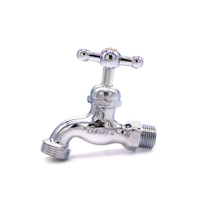 LLAVE DE CHORRO CROMADO GRIVEN 0.5plg. (F. 60 PZA)