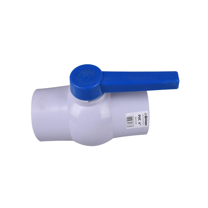 VALVULA DE BOLA 4plg. PVC GRIVEN SECURITY (F. 6 PZA)