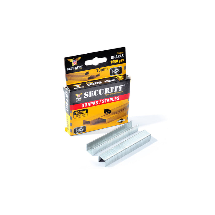 GRAPA P/PARED SECURITY 10MM (F. 200 BOX)