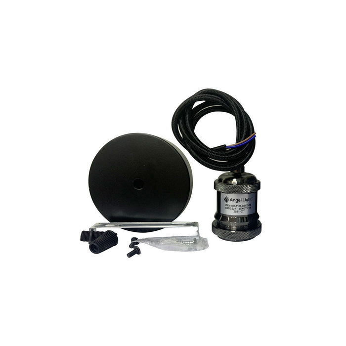 LAMPARA COLGANTE ANGEL LIGHT 1M NEGRO BRILLANTE (F. 50 PZA)