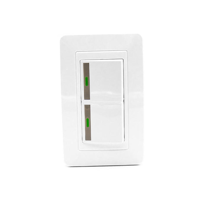 INTERRUPTOR DOBLE TROEN BLANCO 10A (F. 120 PZA)