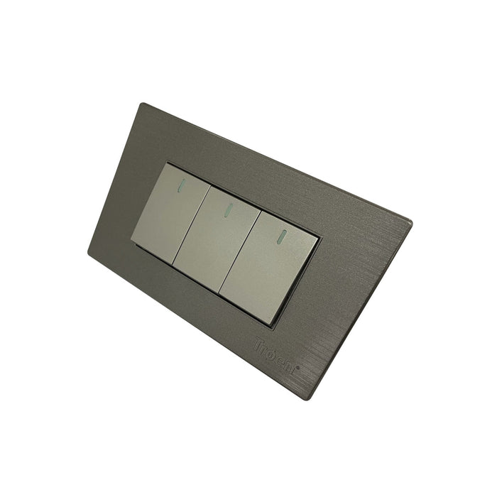 INTERRUPTOR TRIPLE TROEN 3 WAY GRIS