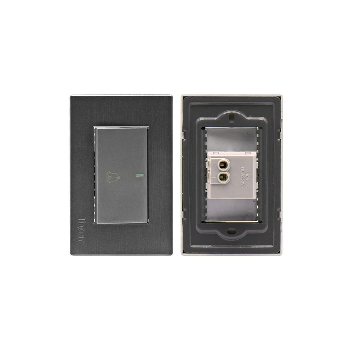 INTERRUPTOR TROEN PARA TIMBRE DE PUERTA GRIS