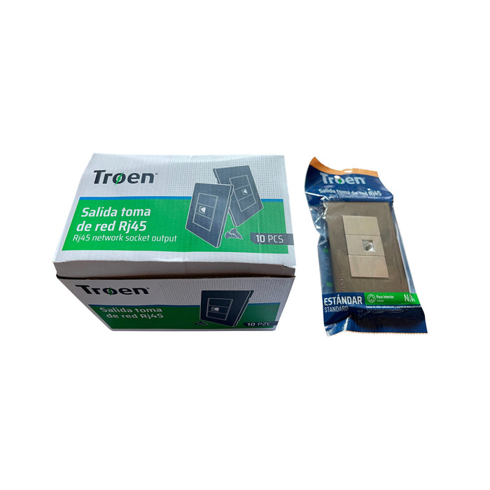 SALIDA DE RED RJ45 TROEN GRIS