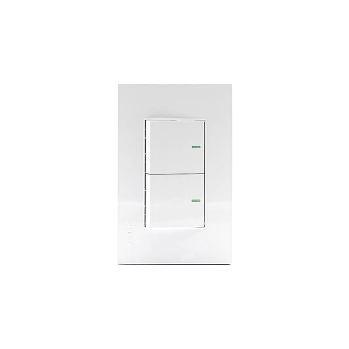 INTERRUPTOR DOBLE TROEN BLANCO (F. 120 PZA)
