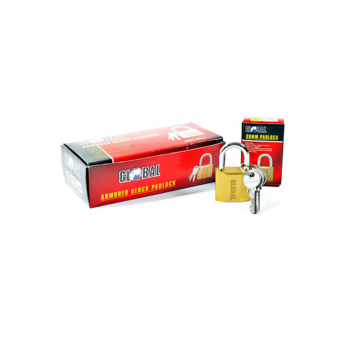 CANDADO GLOBAL DORADO 30 MM