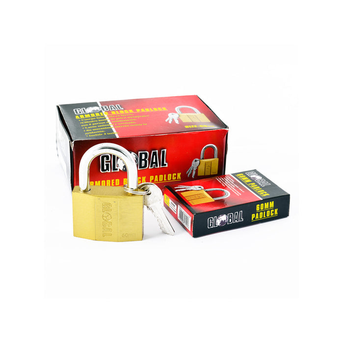 CANDADO GLOBAL DORADO 60 MM