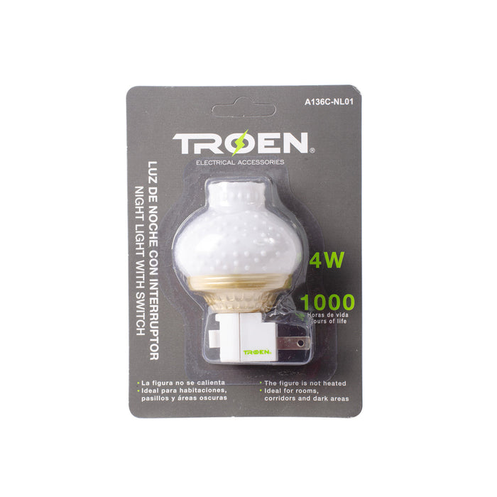 LAMPARA DE NOCHE LED TROEN TIPO ANTORCHA (F. 72 PZA)
