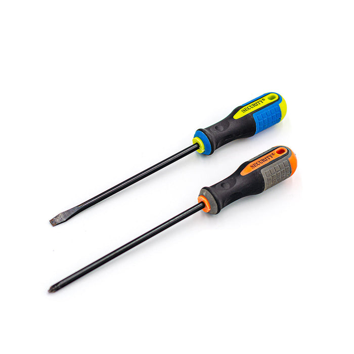 JUEGO DE DESARMADORES SECURITY 2PCS 6X150MM (F. 120 SETS)