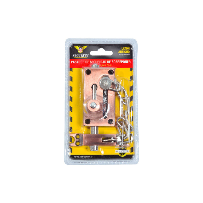 PASADOR DE SEGURIDAD SECURITY SOBREPONER LATON ANTIGUO (F. 48 SETS)