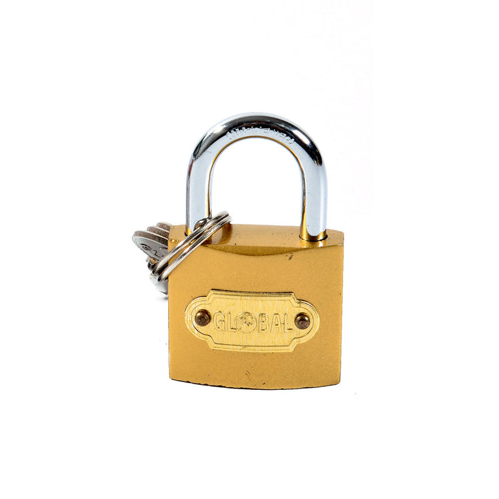 CANDADO GLOBAL DORADO PALIDO 30 MM