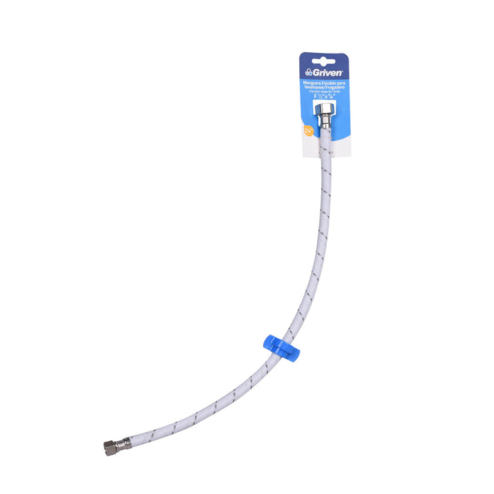 MANGUERA FLEXIBLE GRIVEN PARA LAVAMANOS 0.5plg.X0.375plg. (F. 100 PZA)