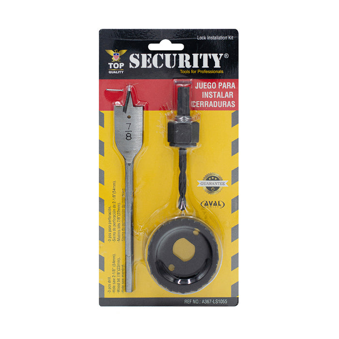JUEGO DE INSTALACION DE CERRADURA SECURITY 2 0.125plg. (F. 72 SETS)
