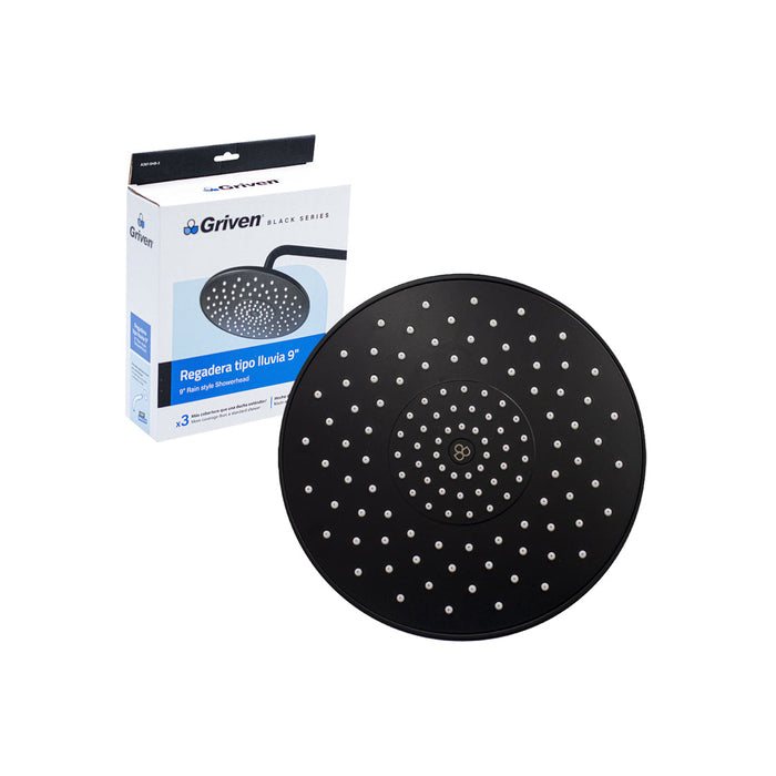 REGADERA TIPO LLUVIA 9plg. GRIVEN SECURITY (F. 12 SETS)
