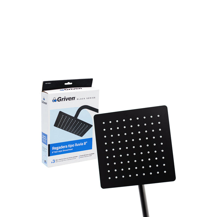 REGADERA GRIVEN TIPO LLUVIA 8plg. (F. 12 SETS)