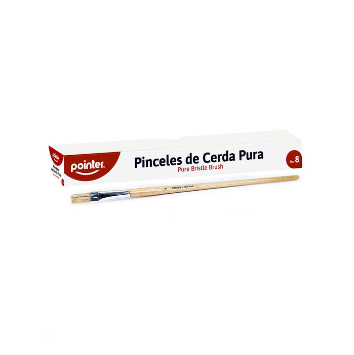 PINCEL DE CERDA PURA PLANO # 8 POINTER