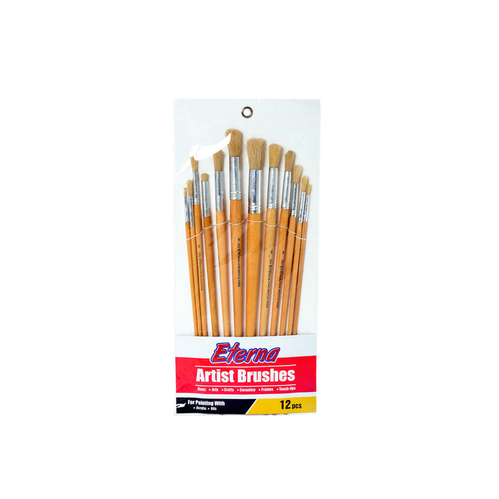 SET DE PINCELES ETERNA REDONDO 12 PZAS (F. 36 SETS)