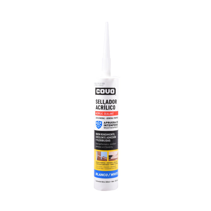 SELLANTE ACRILICO COVO BLANCO 300ML (F. 24 PZA)