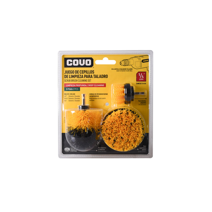 JUEGO DE CEPILLOS COVO DE LIMPIEZA PARA TALADRO
