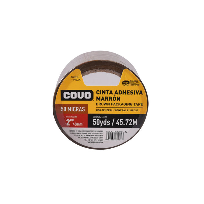 CINTA ADHESIVA MARRON COVO 50 YDS (F. 72 ROLLOS)