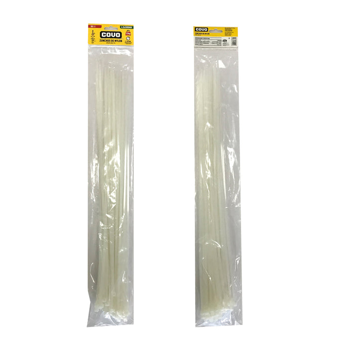 CINCHO PLASTICO COVO BLANCO 4.8X500 MM (F. 50 BAG)