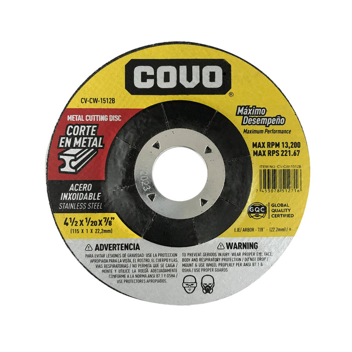 DISCO COVO CORTE FINO METAL DE COPA 4 0.5plg. (F. 400 PZA)