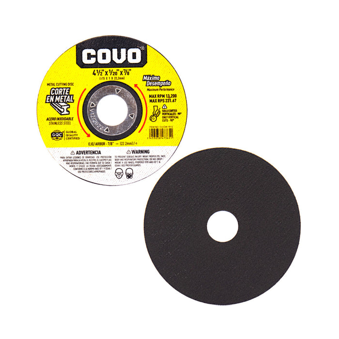 DISCO COVO CORTE FINO PLANO DE METAL 4 0.5plg. (F. 400 PZA)
