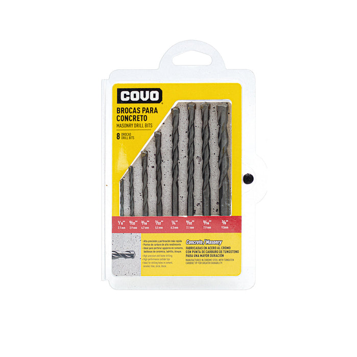 BLISTER BROCAS COVO PARA CONCRETO 8PZA (F. 72 SETS)