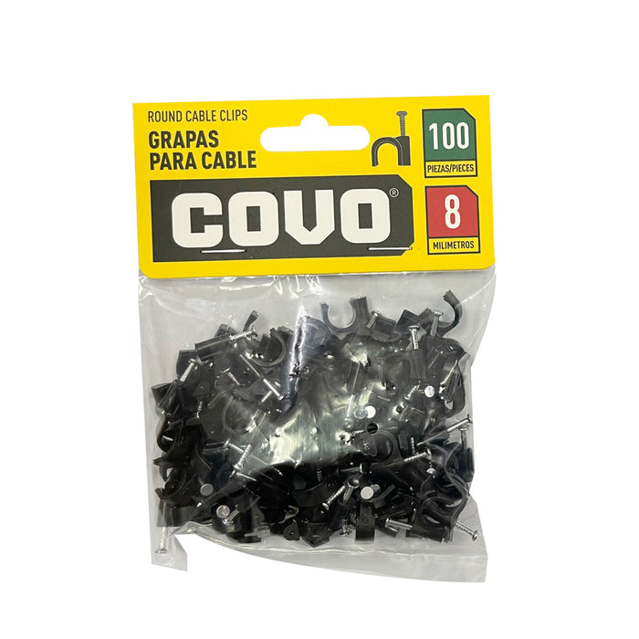 GRAPAS P-CABLES COVO NEGRAS No.8 (F. 100 BAG)
