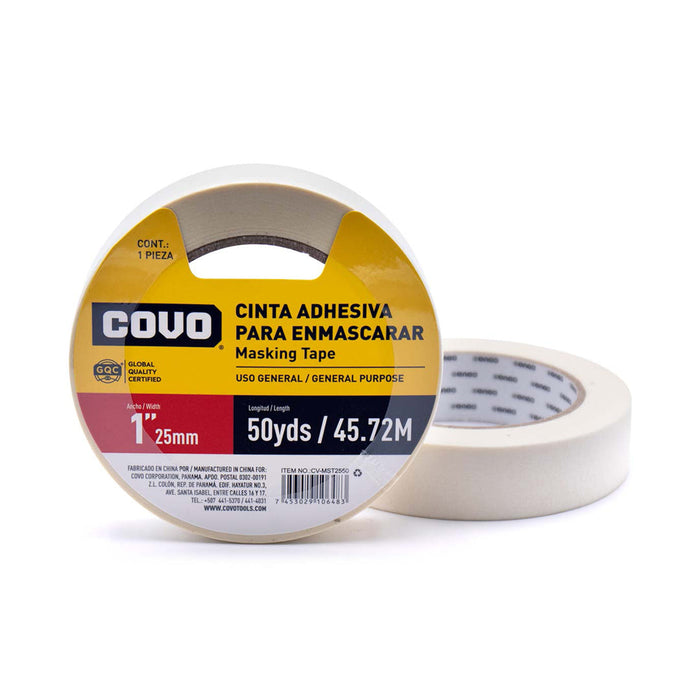 CINTA ADHESIVA COVO 1plg. 50YDS (F. 72 ROLLOS)