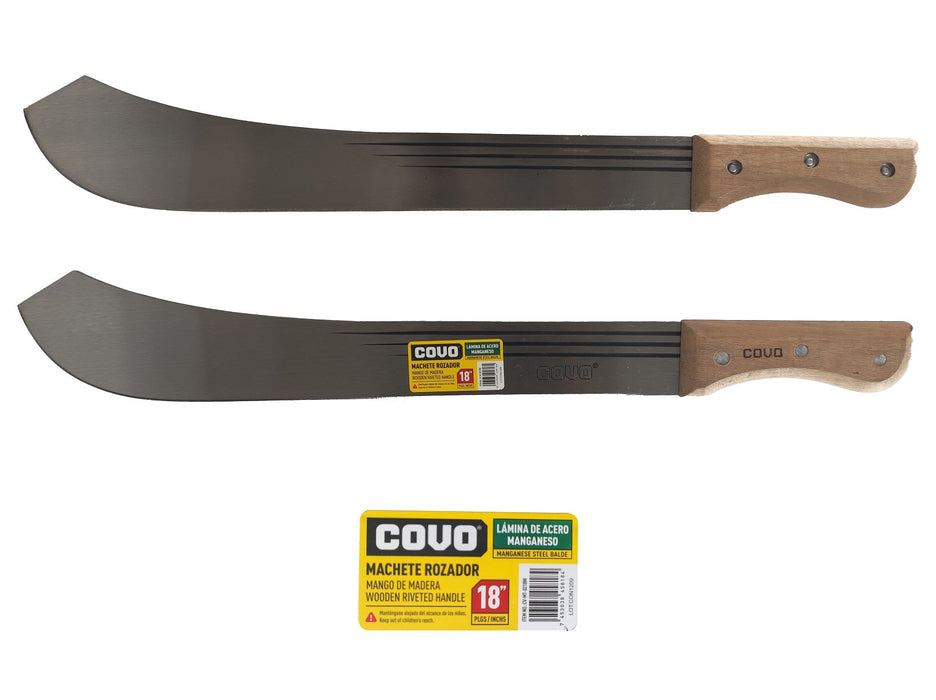 MACHETE ROZADOR COVO MANGO DE MADERA 18" (F. 48 PZA)