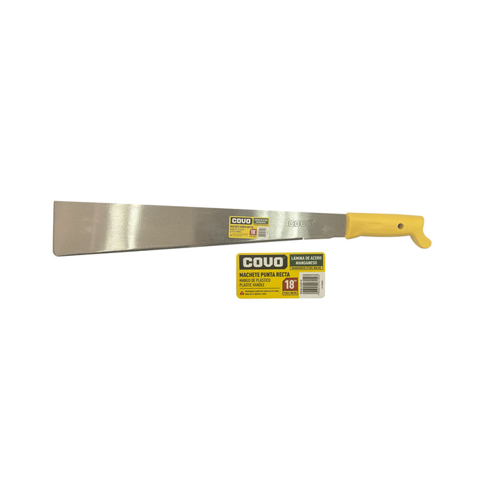 MACHETE PUNTA RECTA COVO MANGO PLASTICO 18"