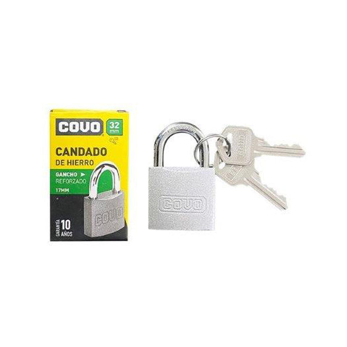 CANDADO DE HIERRO COVO GANCHO REFORZADO 32MM