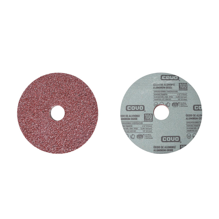 DISCO DE LIJA COVO PARA ESMERILADORA G100 4 0.5plg. (F. 100 BOX)