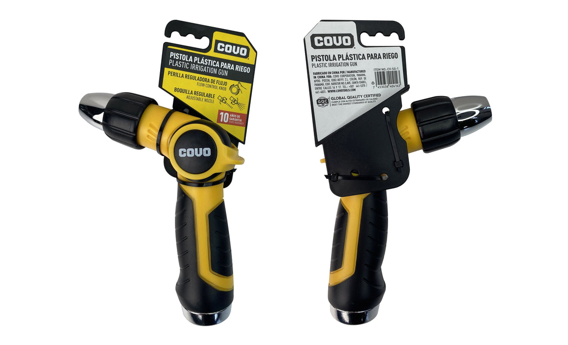 PISTOLA PLASTICA COVO PARA RIEGO BOQUILLA REGULABLE (F. 72 PZA)