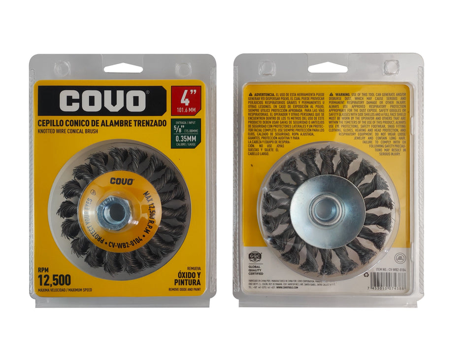 CEPILLO COVO COPA DE ALAMBRE TRENZADO 4" (F. 30 PZA)