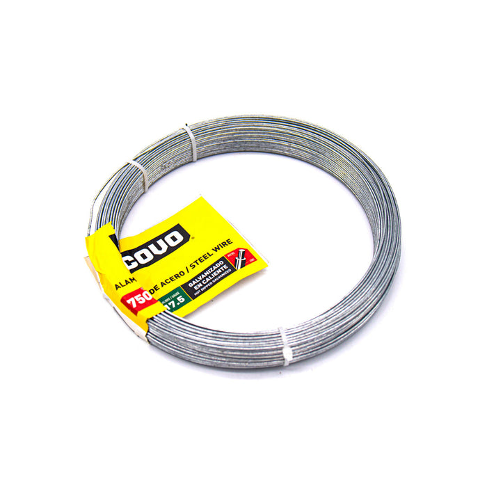 ALAMBRE GALVANIZADO COVO 750GR #17.5 (F. 10 ROLLOS)