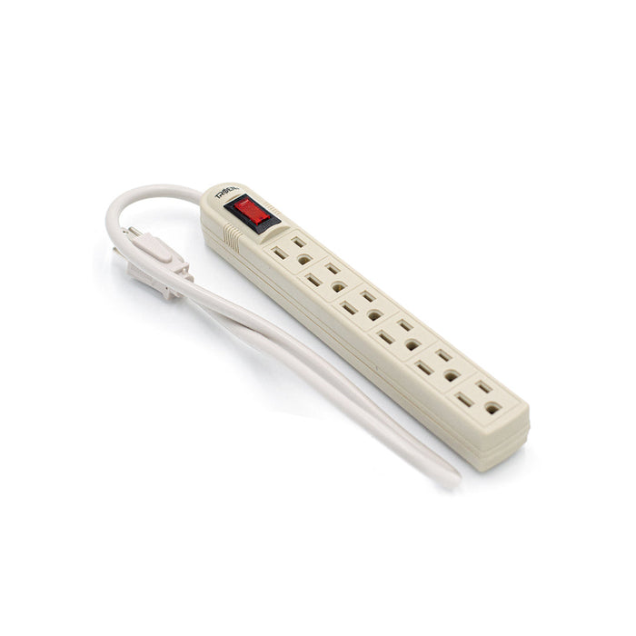 REGLETA ELECTRICA TROEN 6 TOMAS GRIS (F.60 PZA)