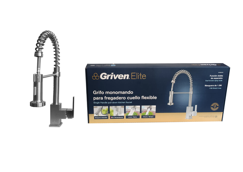 GRIFO MONOMANDO P/FREGADERO GRIVEN CUELLO FLEXIBLE
