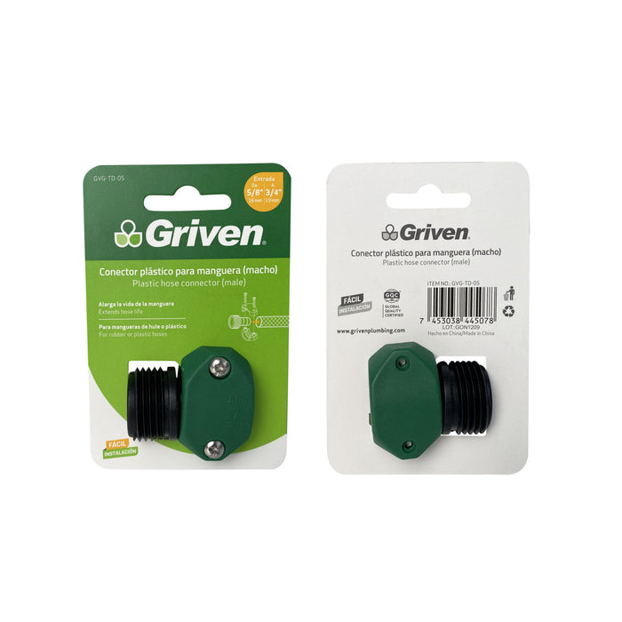 CONECTOR PLASTICO GRIVEN PARA MANGUERA 5/8"-3/4"