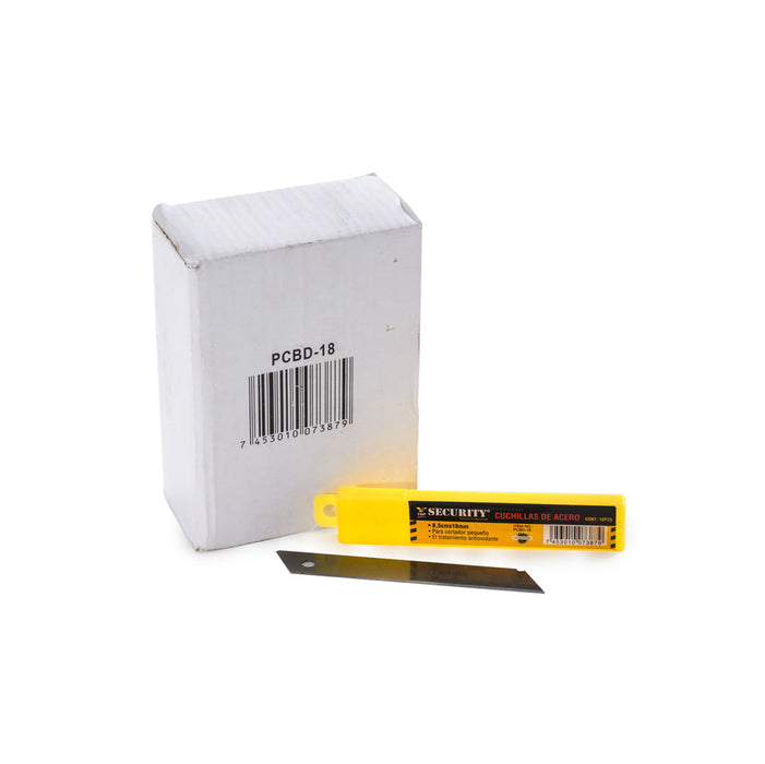 REPUESTO PARA CUCHILLA SECURITY 8.5X1.8 CM 10PZ (F. 400 SETS)