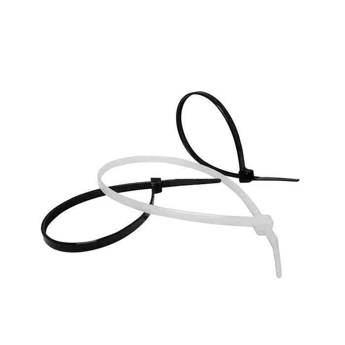 CINCHO PLASTICO SECURITY NEGRO-BLANCO 2.5X200 MM (F. 100 BAG)