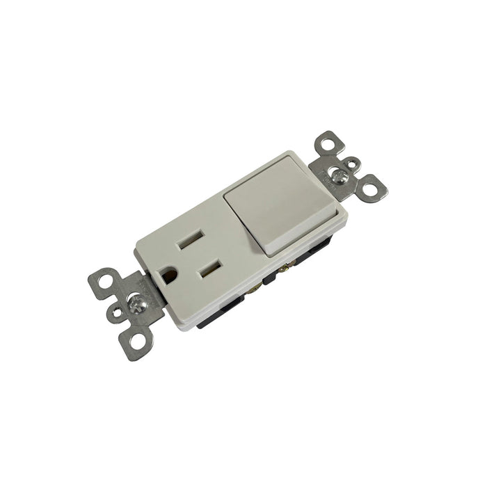 INTERRUPTOR COMBINADO S/PLACA TROEN BLANCO 15A
