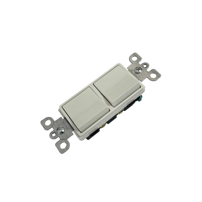 INTERRUPTOR DOBLE S/PLACA TROEN 15A BLANCO