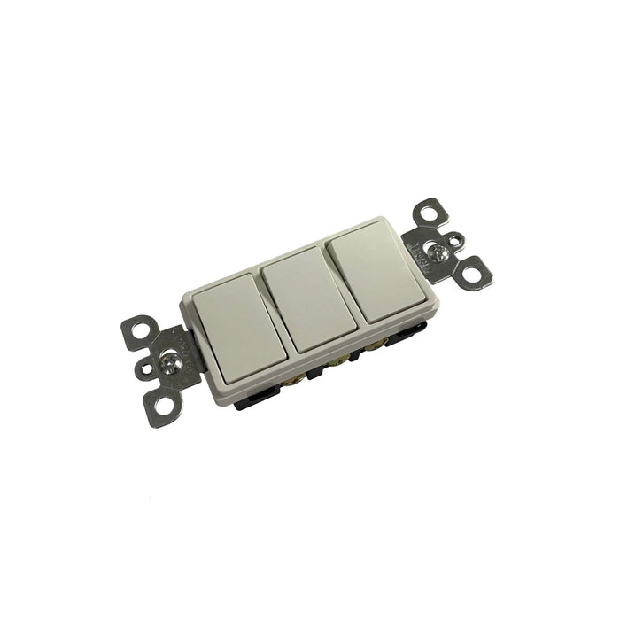 INTERRUPTOR TRIBLE S/PLACA TROEN 15A BLANCO