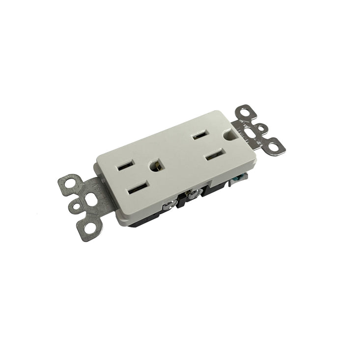 TOMACORRIENTE DOBLE S/PLACA TROEN 15A BLANCO